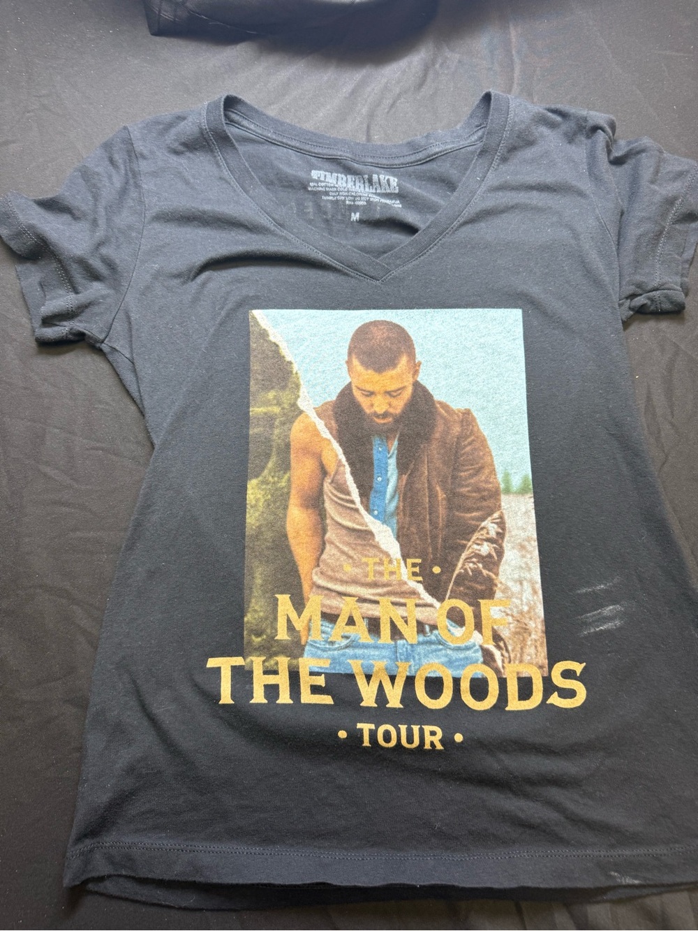 Men’s Black 'Man of the Woods' Tour Graphic Tee (M)